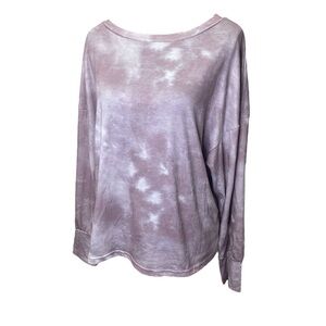 Women's Mauve Tie-Dye Long Sleeve Top
